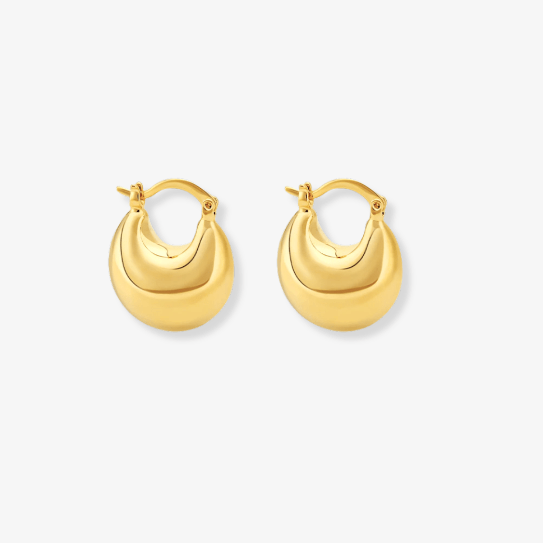 Lyra Oval Drop Hoops - Luzza Studio