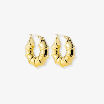 Aurelia Golden Ridge Hoops - Luzza Studio