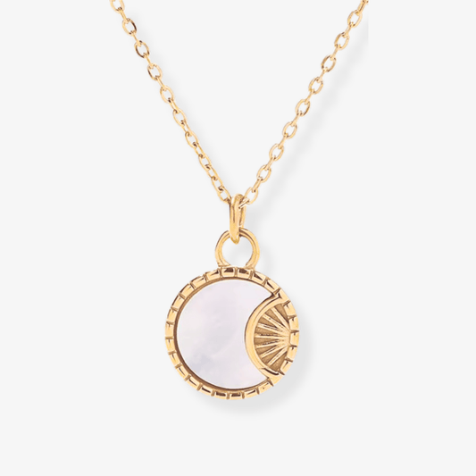 Celara Necklace Gold Sunray Pendant - Luzza Studio