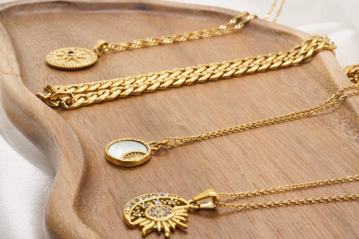 North Star Medallion Gold Compass Medallion - Luzza Studio