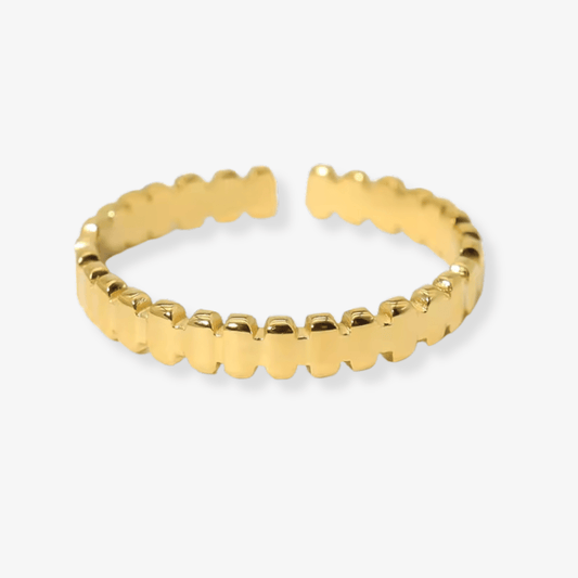 Pixel Ring – Bold Mini Statement - Luzza Studio -Adjustable Ring