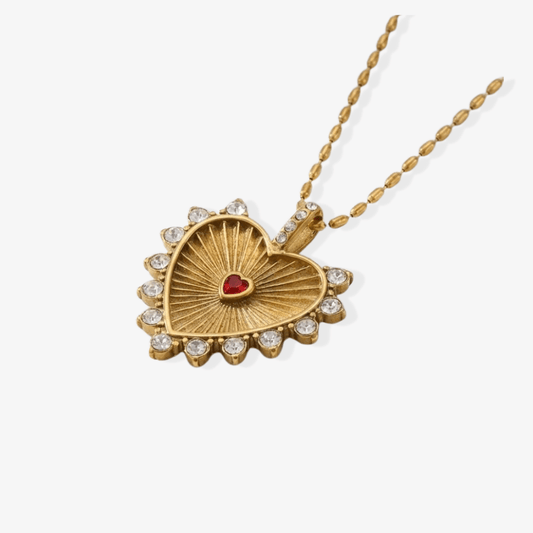 Radiant Heart Pendant Necklace - Luzza Studio