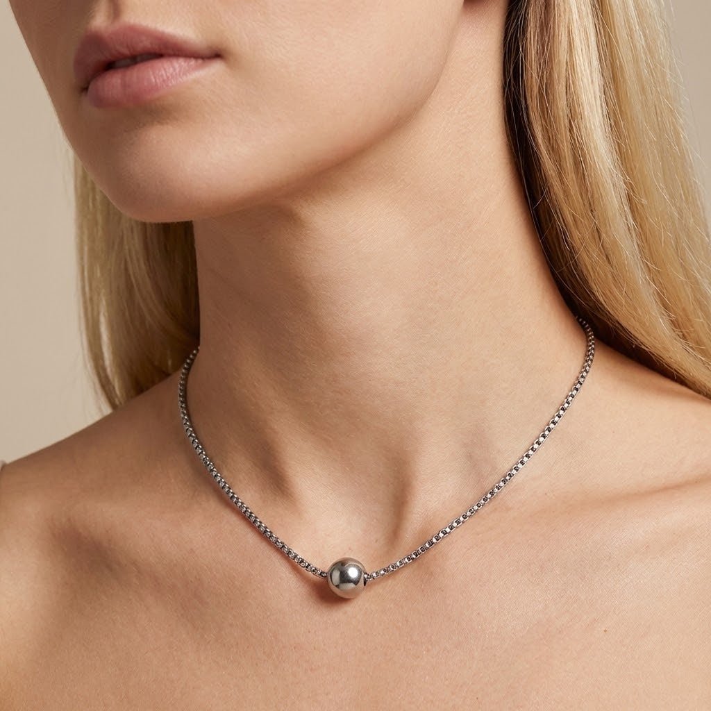Sphere Slider Necklace - Luzza Studio
